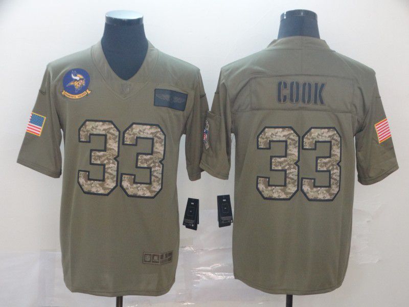Men Minnesota Vikings #33 Cook green Nike Olive Salute To Service Limited NFL Jersey->indianapolis colts->NFL Jersey